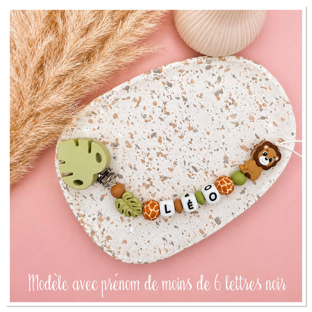 Modèle "MACEO" - Attache tétine lion lionceau