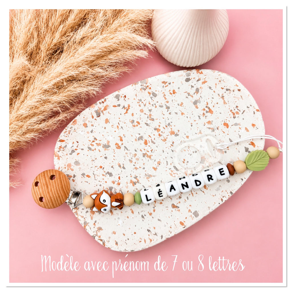 Modèle "MARIUS" - attache tétine renard