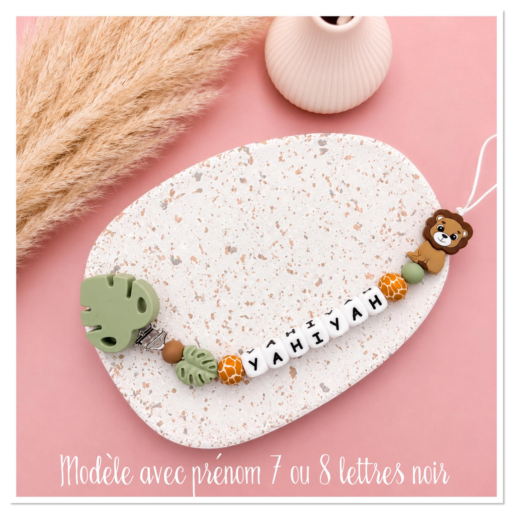 Modèle "MACEO" - Attache tétine lion lionceau