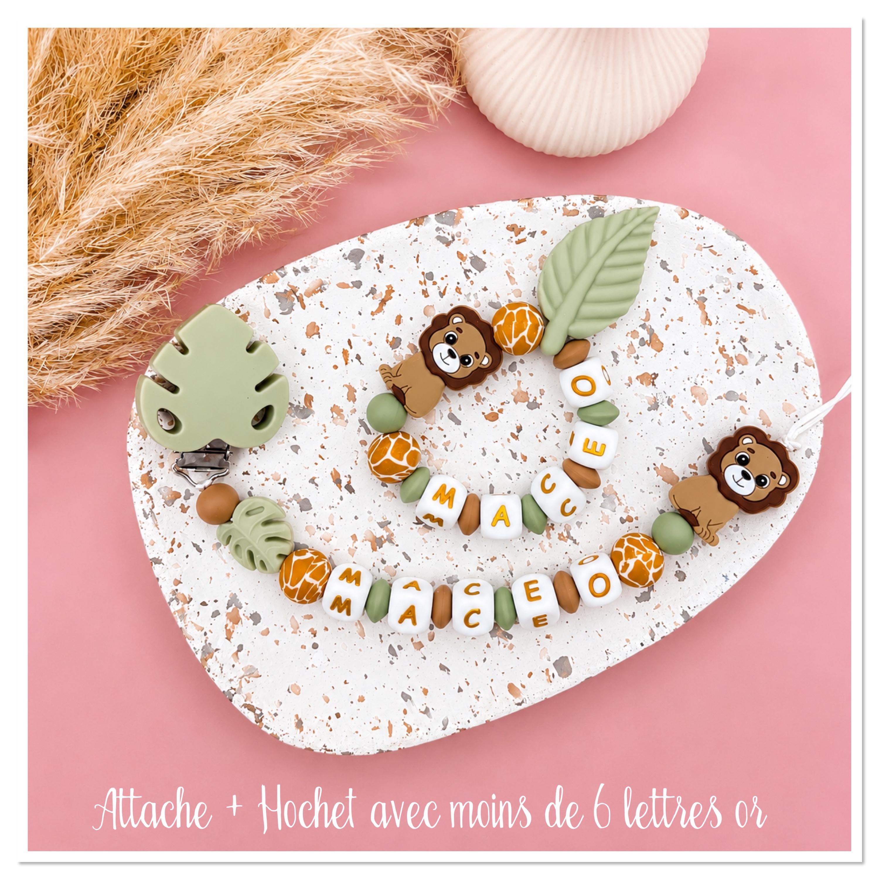 Modèle "MACEO" - Attache tétine lion lionceau